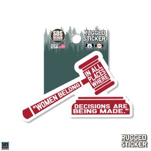 RBG Decisions Quote Gavel Rugged Sticker