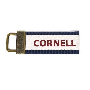 Cornell Maroon Navy Woven Key FOB